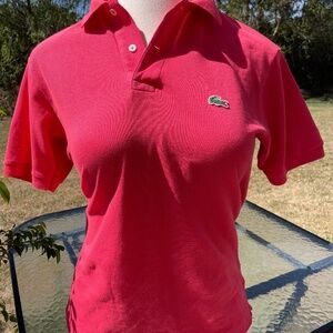 Classic Lacoste Men’s Polo Size 4 (Medium) Dark Pink